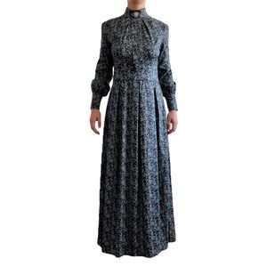 Unique Print Long Sleeve Maxi Dress, S (2-4)